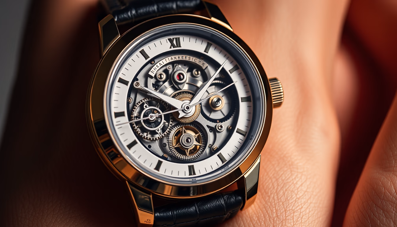 tourbillon watch detail in editorial style