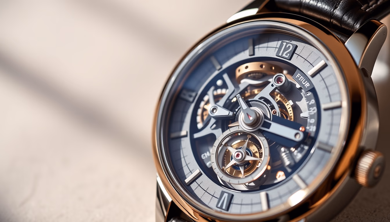 tourbillon watch detail in editorial style
