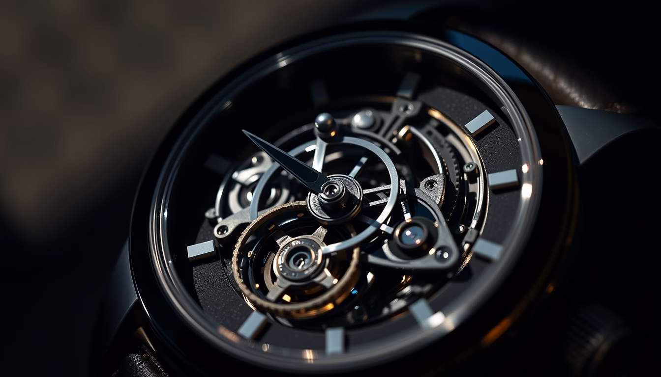 tourbillon watch detail in editorial style
