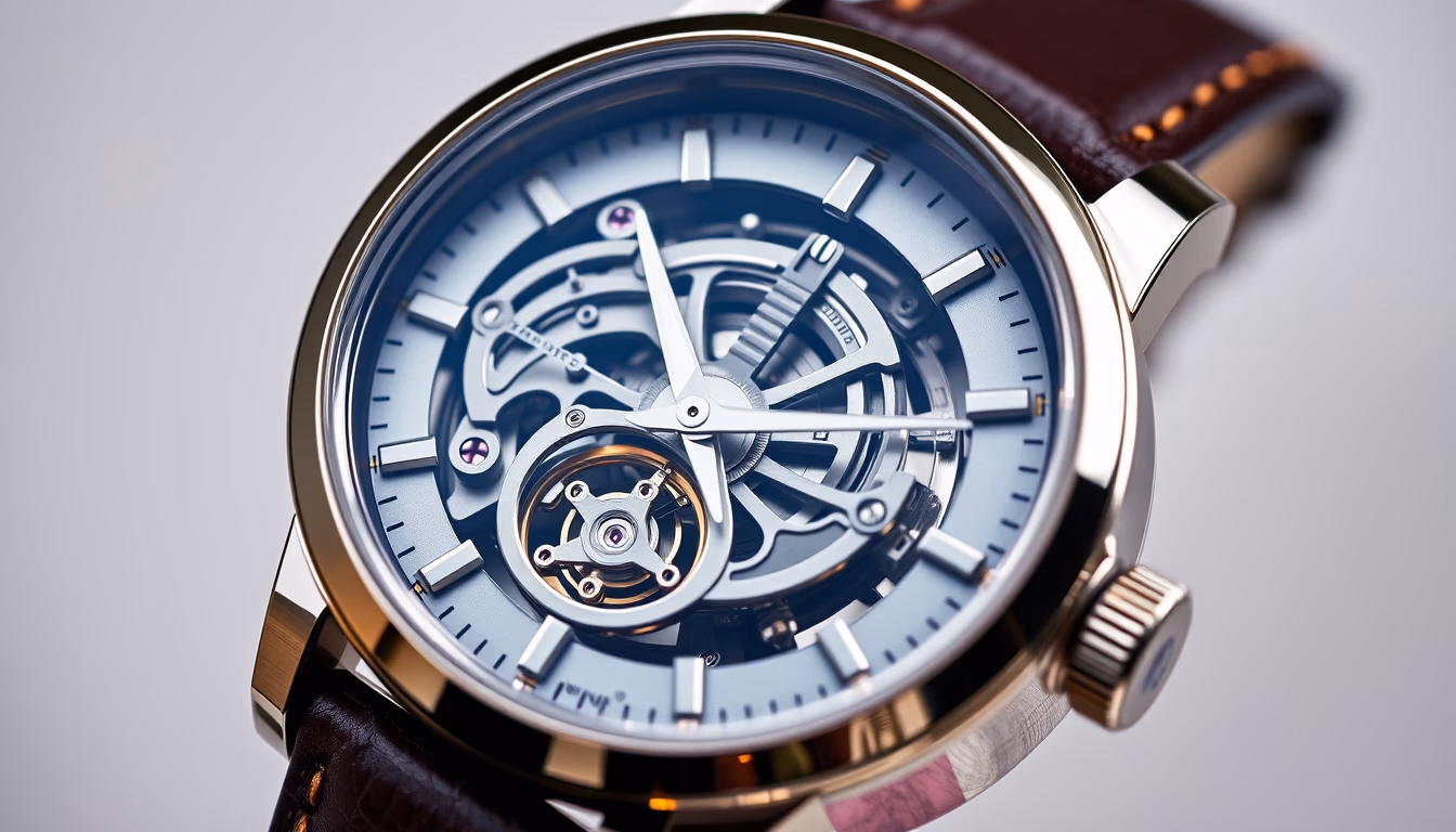 tourbillon watch detail in editorial style