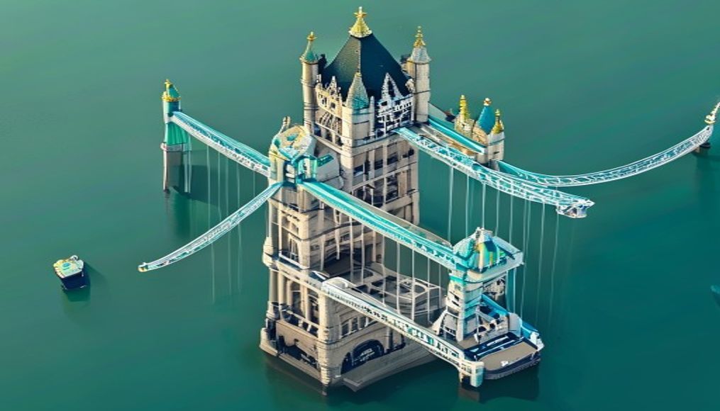 tower bridge london in editorial style