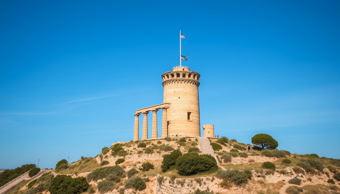 tower of hercules spain in editorial style