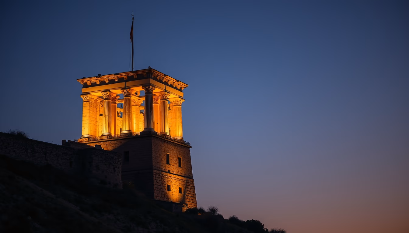 tower of hercules spain in editorial style