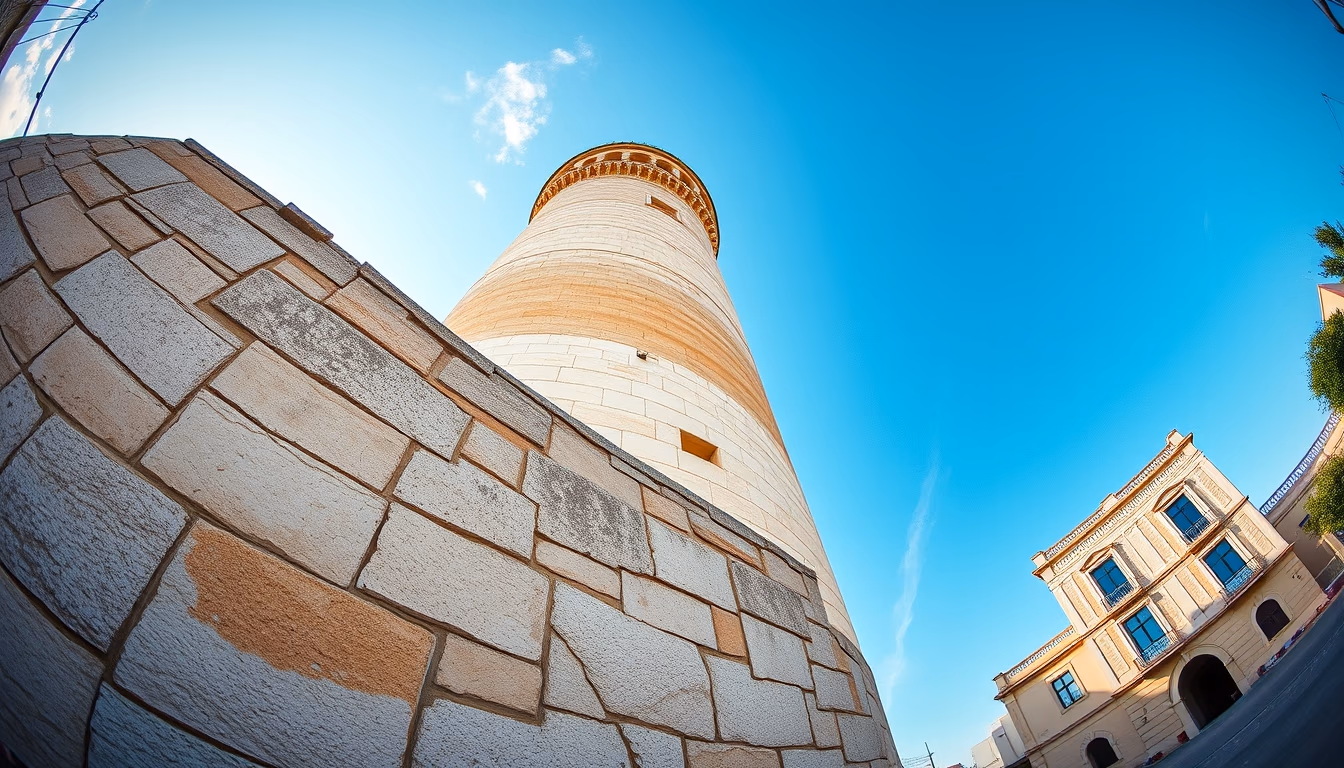tower of hercules spain in editorial style