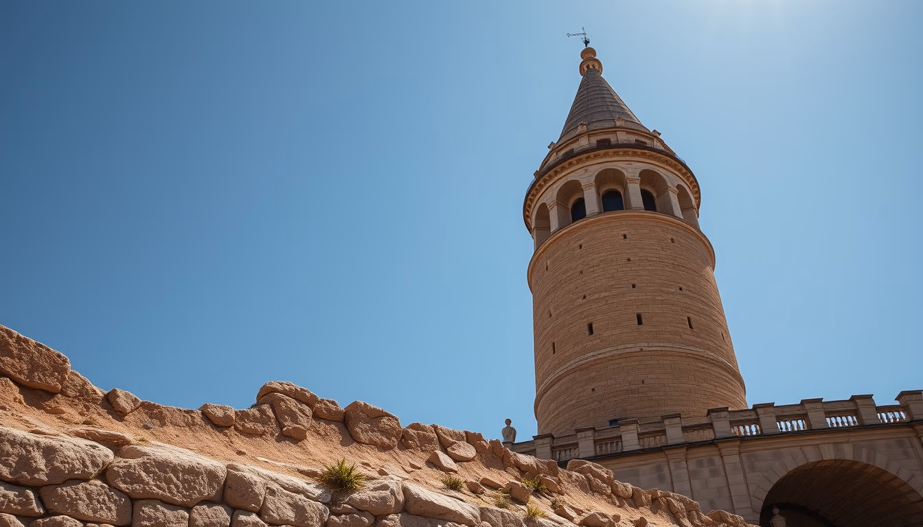 tower of hercules spain in editorial style
