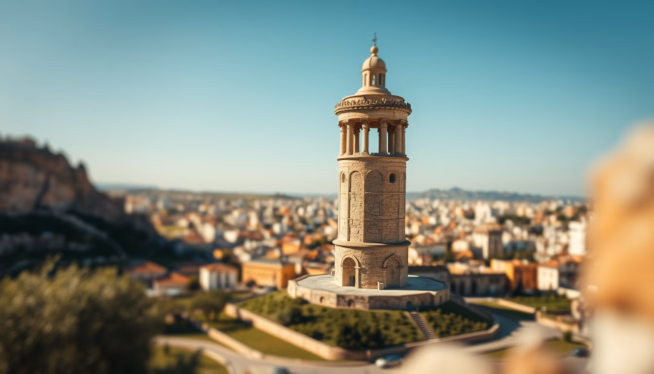 tower of hercules spain in editorial style