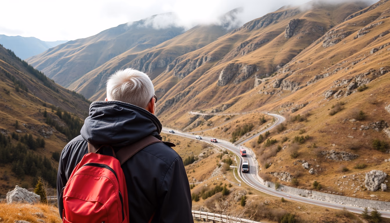 transfagarasan romania in editorial style