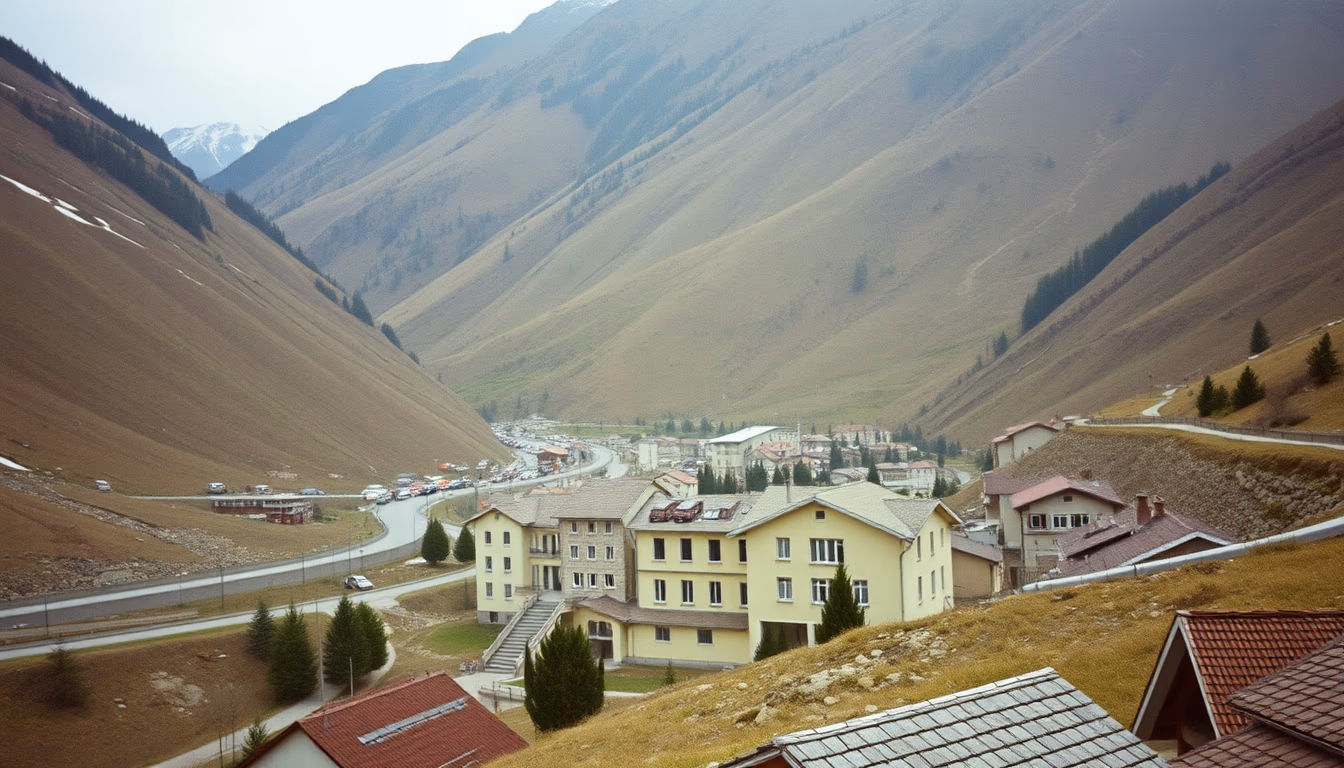 transfagarasan romania in editorial style