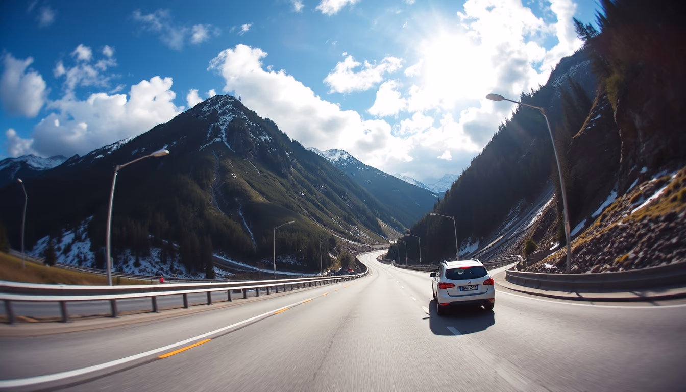 transfagarasan romania in editorial style