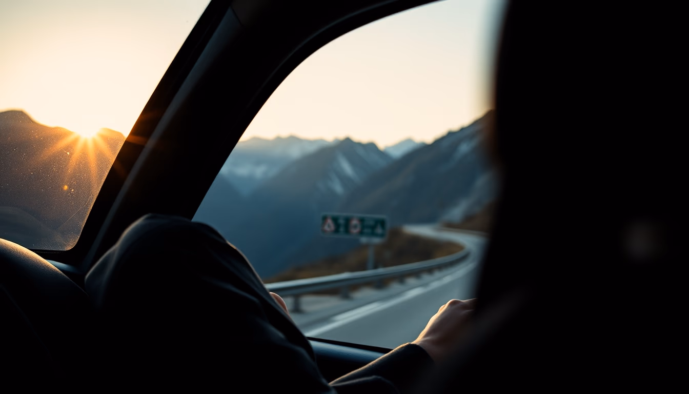 transfagarasan romania in editorial style