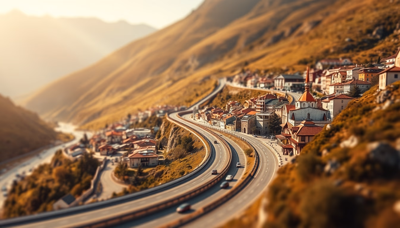 transfagarasan romania in editorial style