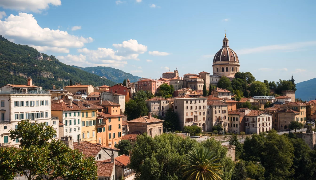 travel postcards europe in editorial style