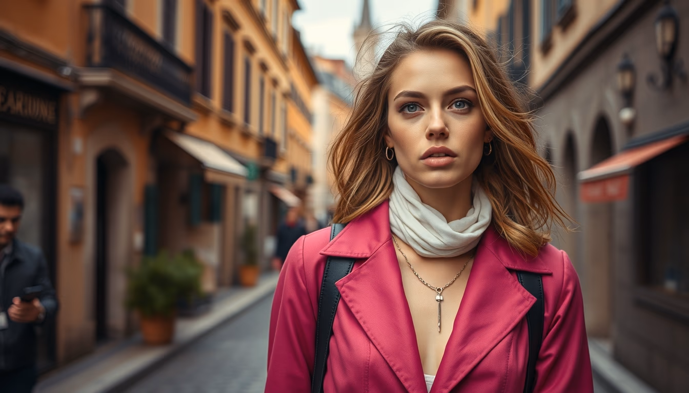 travel postcards europe in editorial style