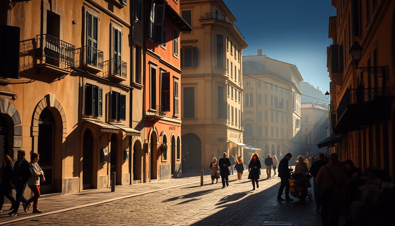 travel postcards europe in editorial style