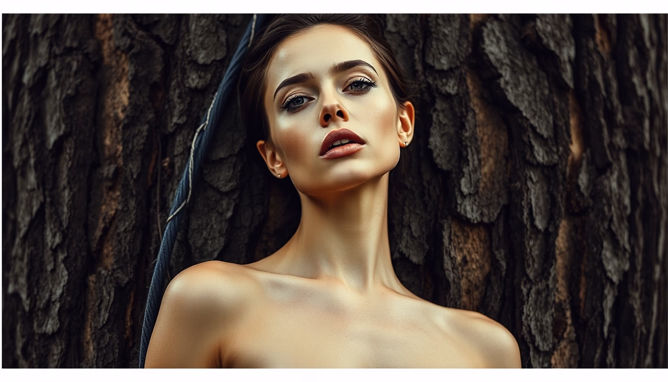 tree bark texture in editorial style