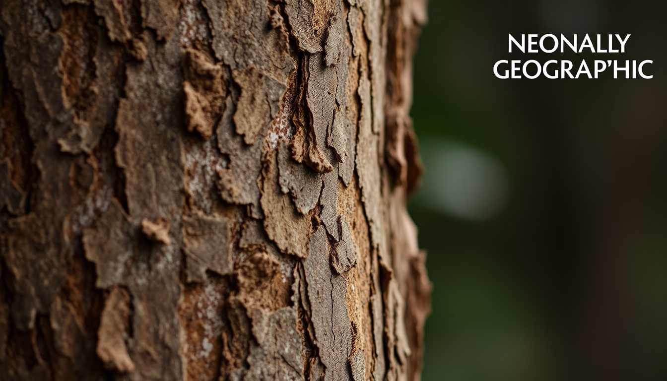 tree bark texture in editorial style