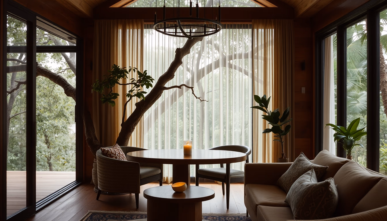 treehouse luxury design in editorial style
