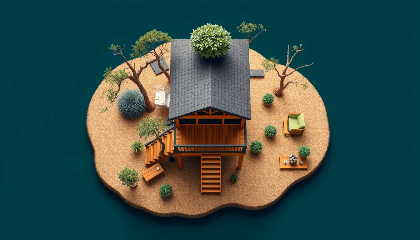 treehouse luxury design in editorial style