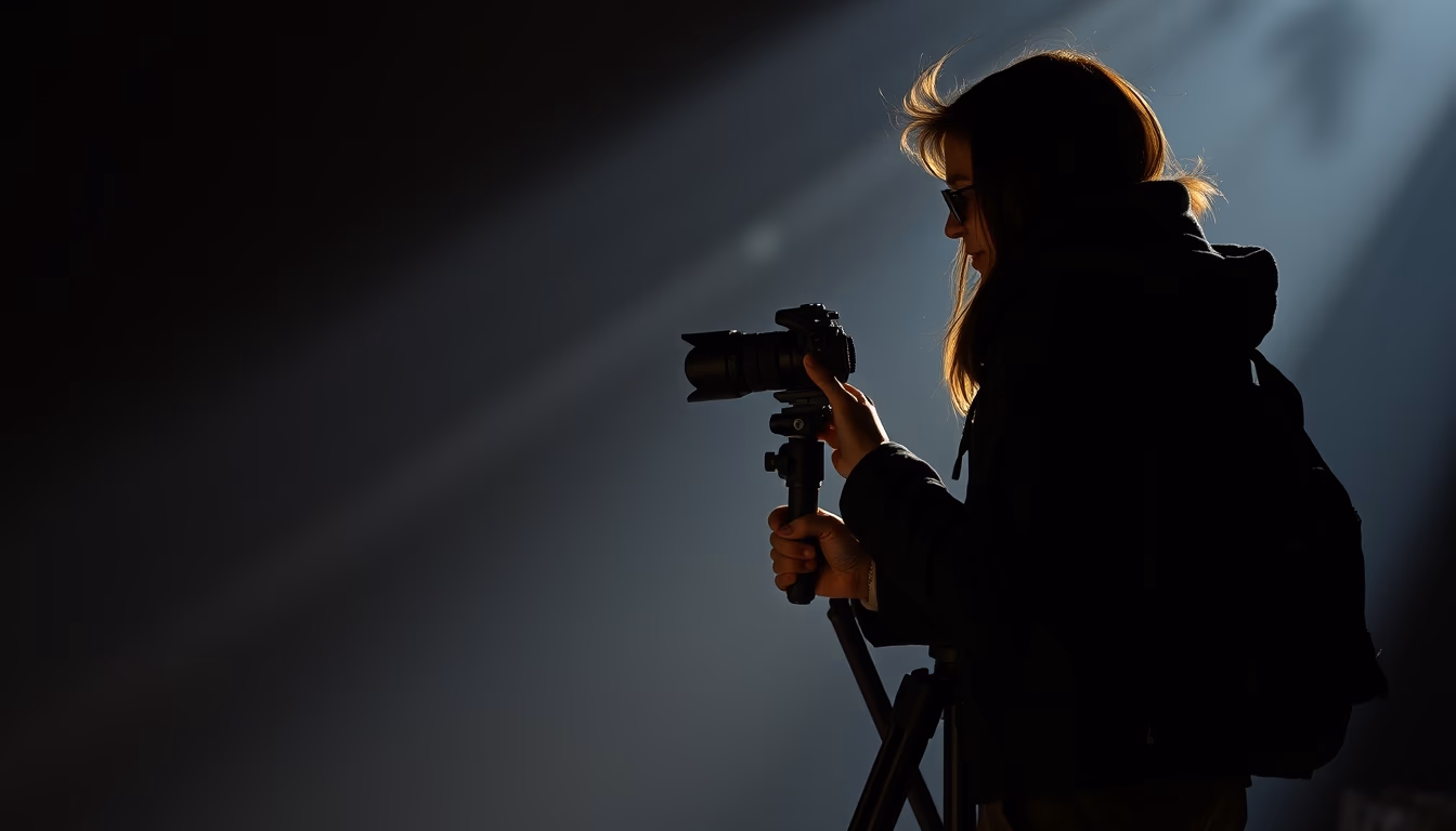 tripod compact travel in editorial style