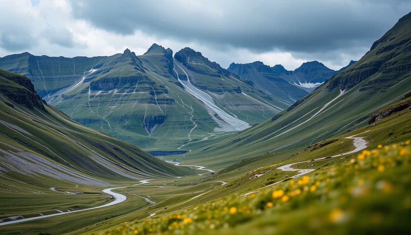 trollstigen norway in editorial style