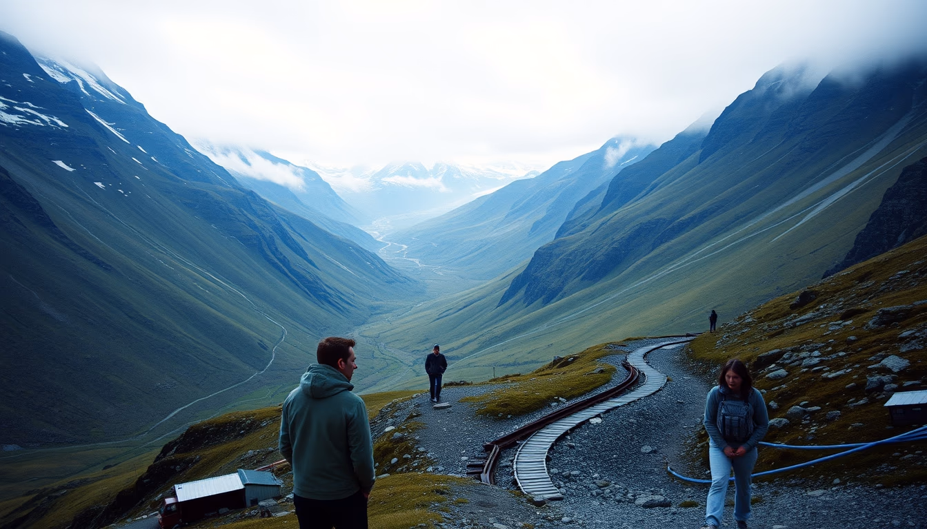 trollstigen norway in editorial style