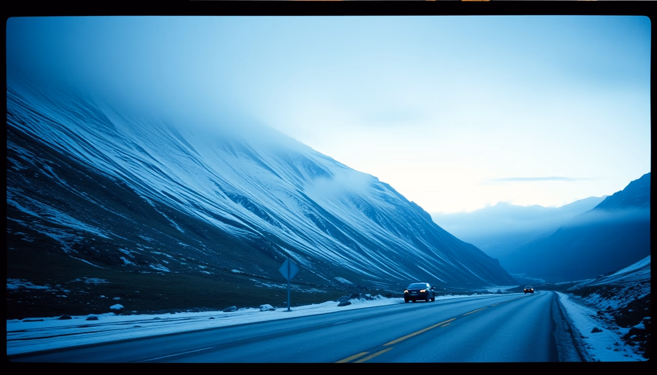 trollstigen norway in editorial style