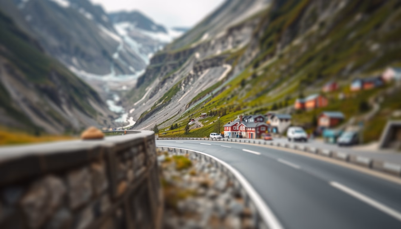 trollstigen norway in editorial style