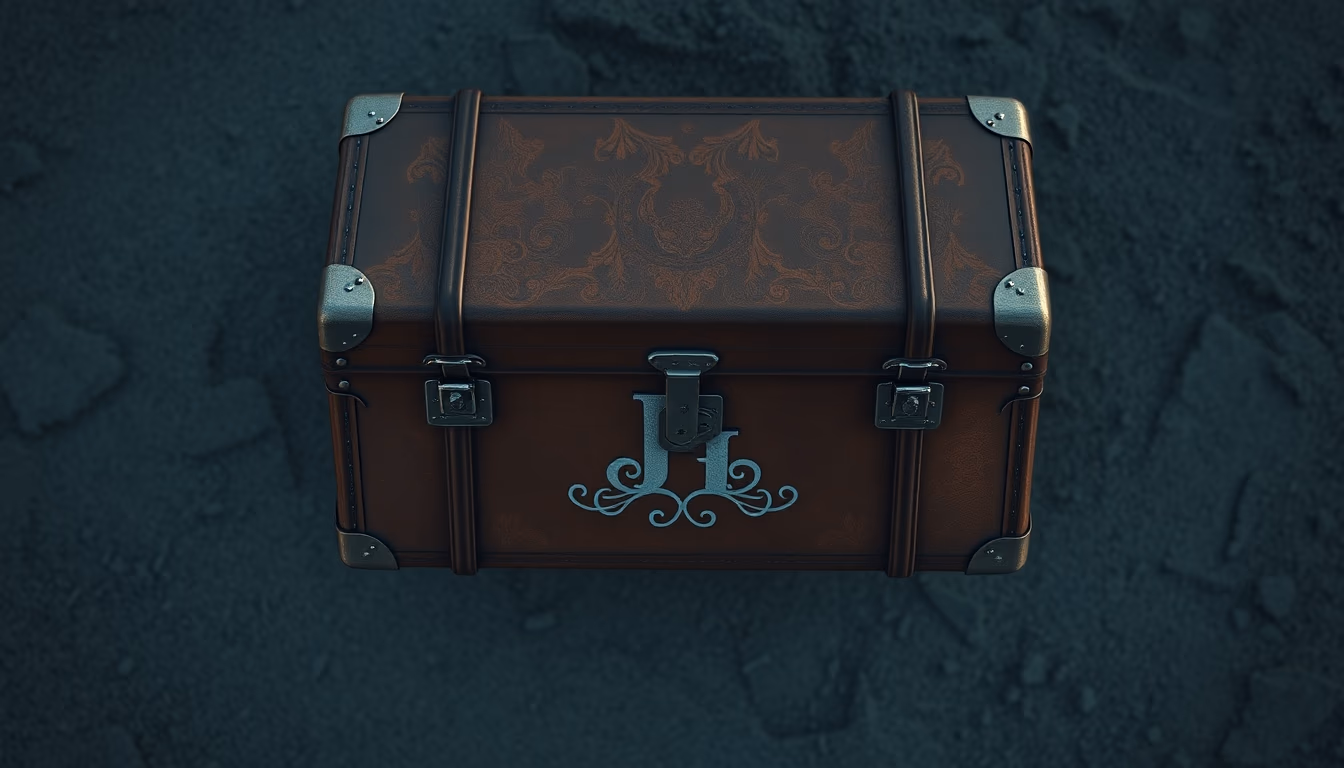 trunk monogrammed in editorial style