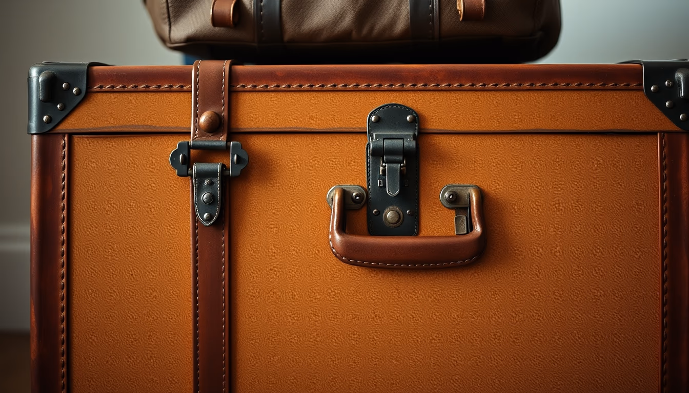 trunk monogrammed in editorial style