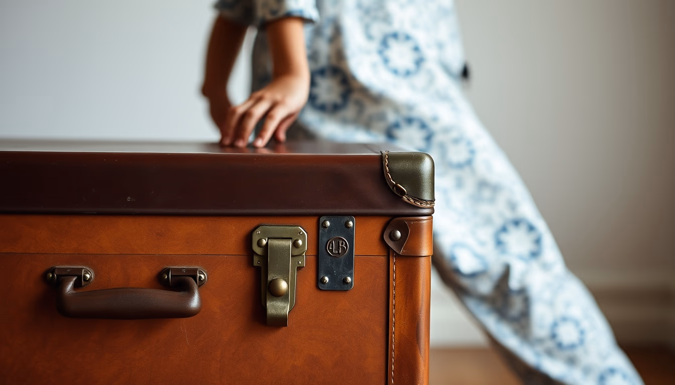 trunk monogrammed in editorial style