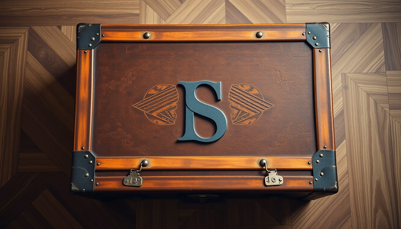 trunk monogrammed in editorial style