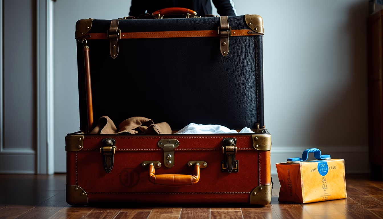 trunk monogrammed in editorial style