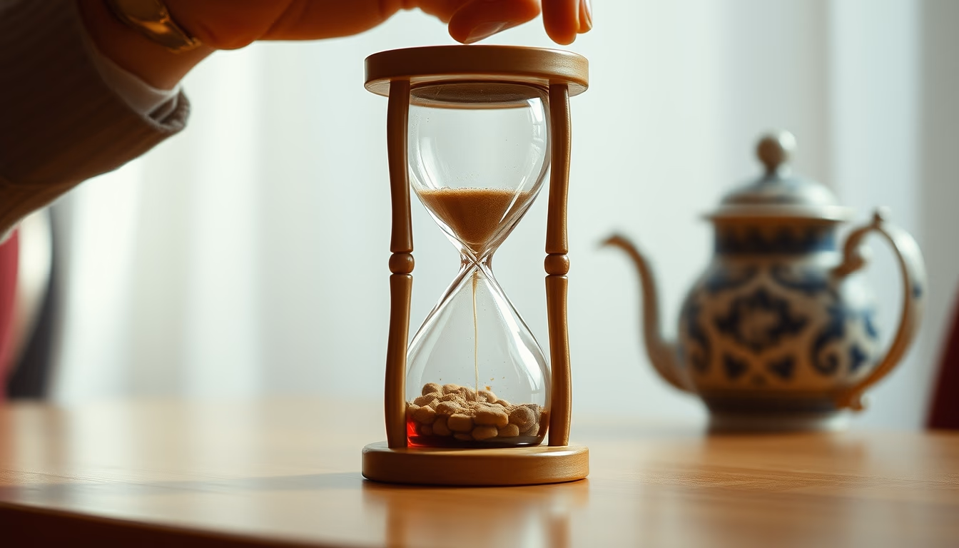 turkish tea hourglass in editorial style