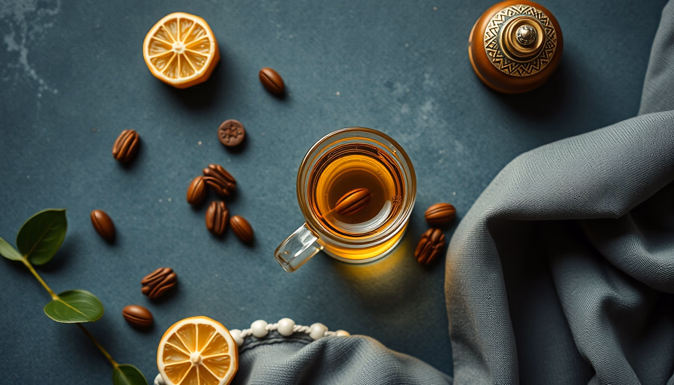 turkish tea hourglass in editorial style