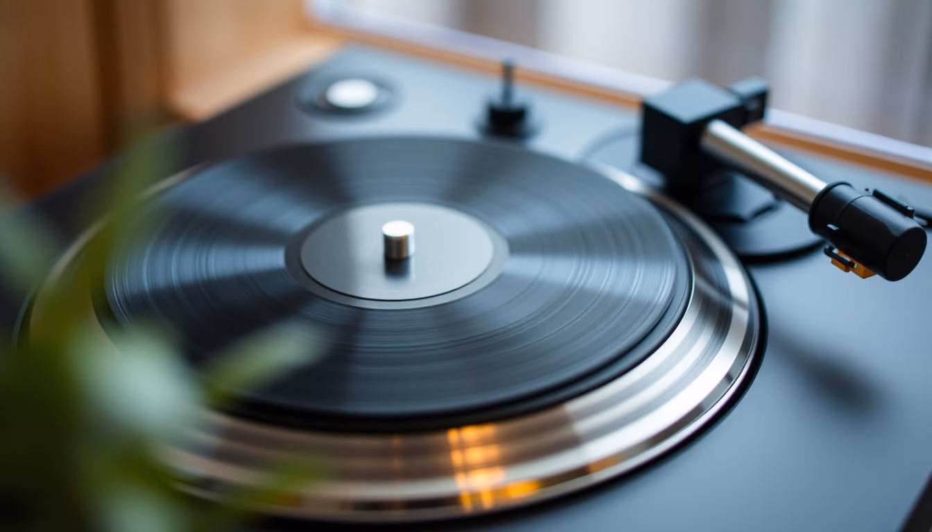 turntable mc cartridge in editorial style