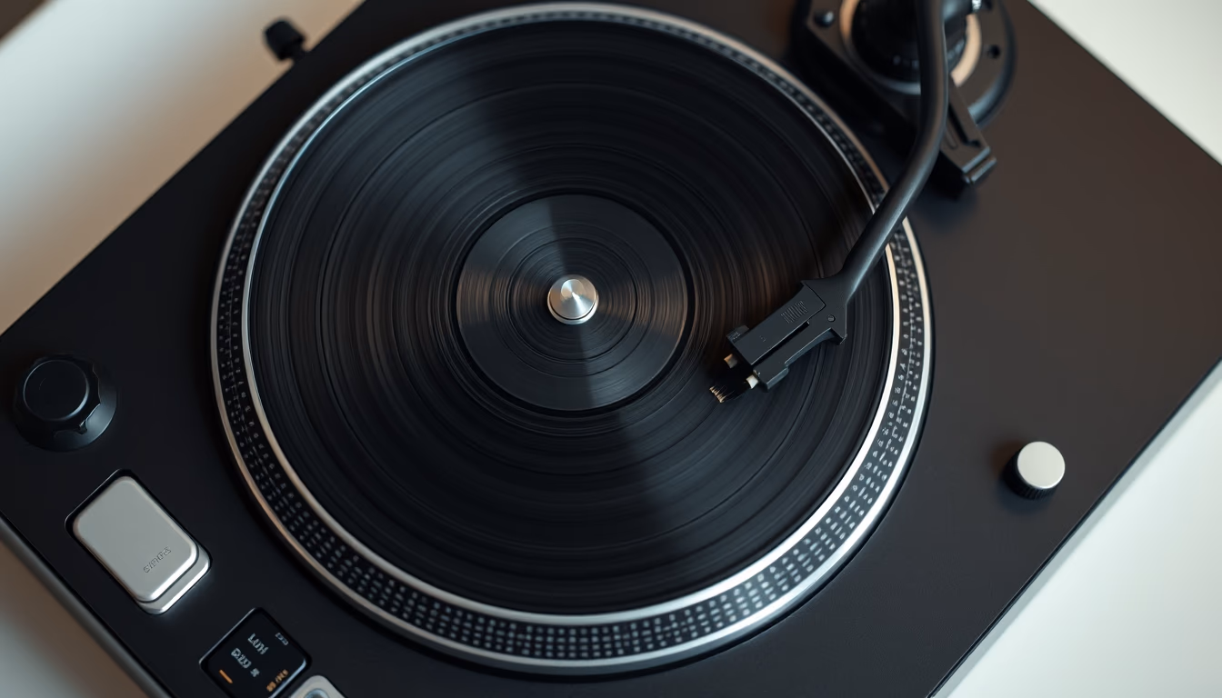 turntable mc cartridge in editorial style