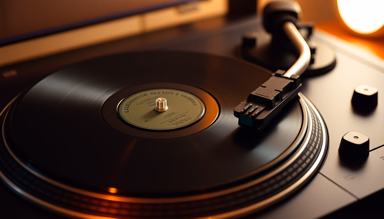 turntable mc cartridge in editorial style