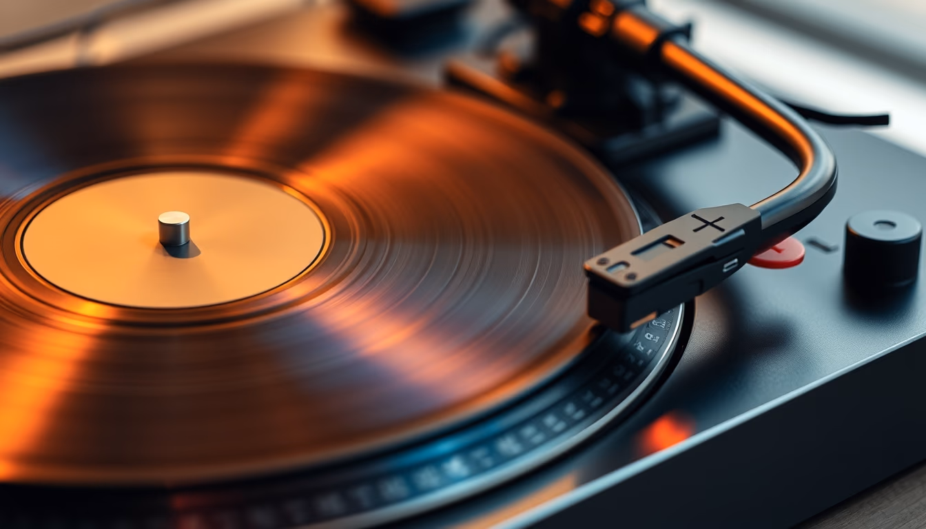 turntable mc cartridge in editorial style