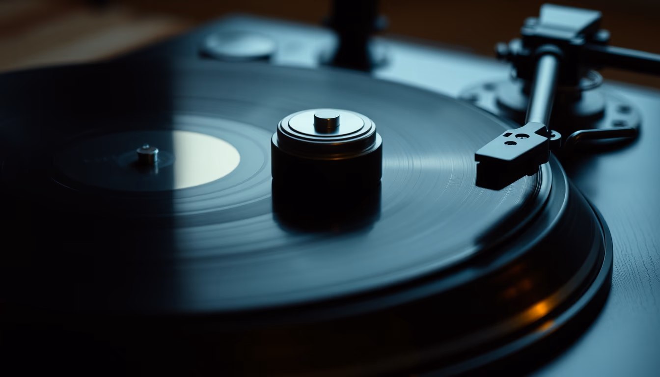 turntable mc cartridge in editorial style