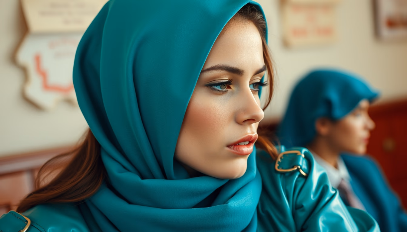 turquoise polished in editorial style