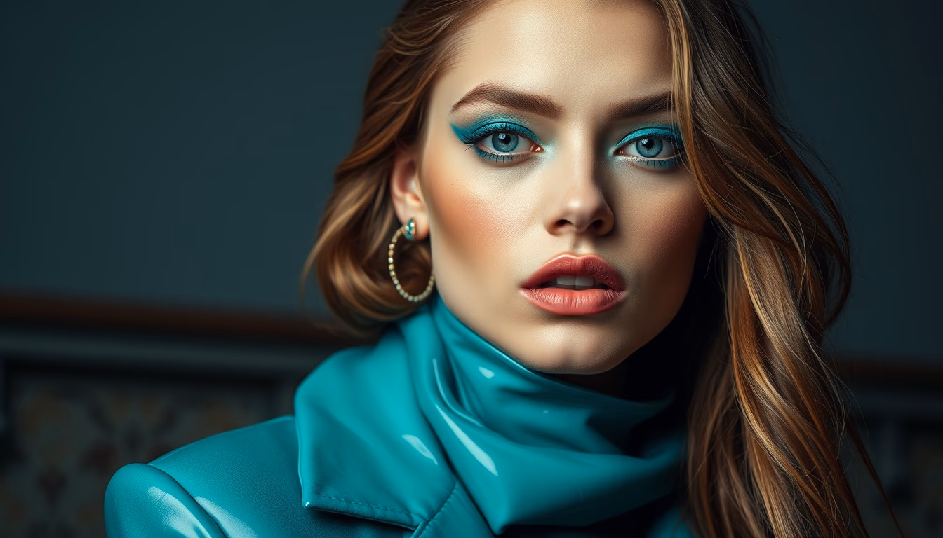 turquoise polished in editorial style