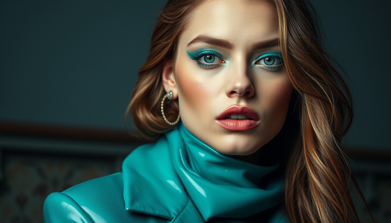 turquoise polished in editorial style