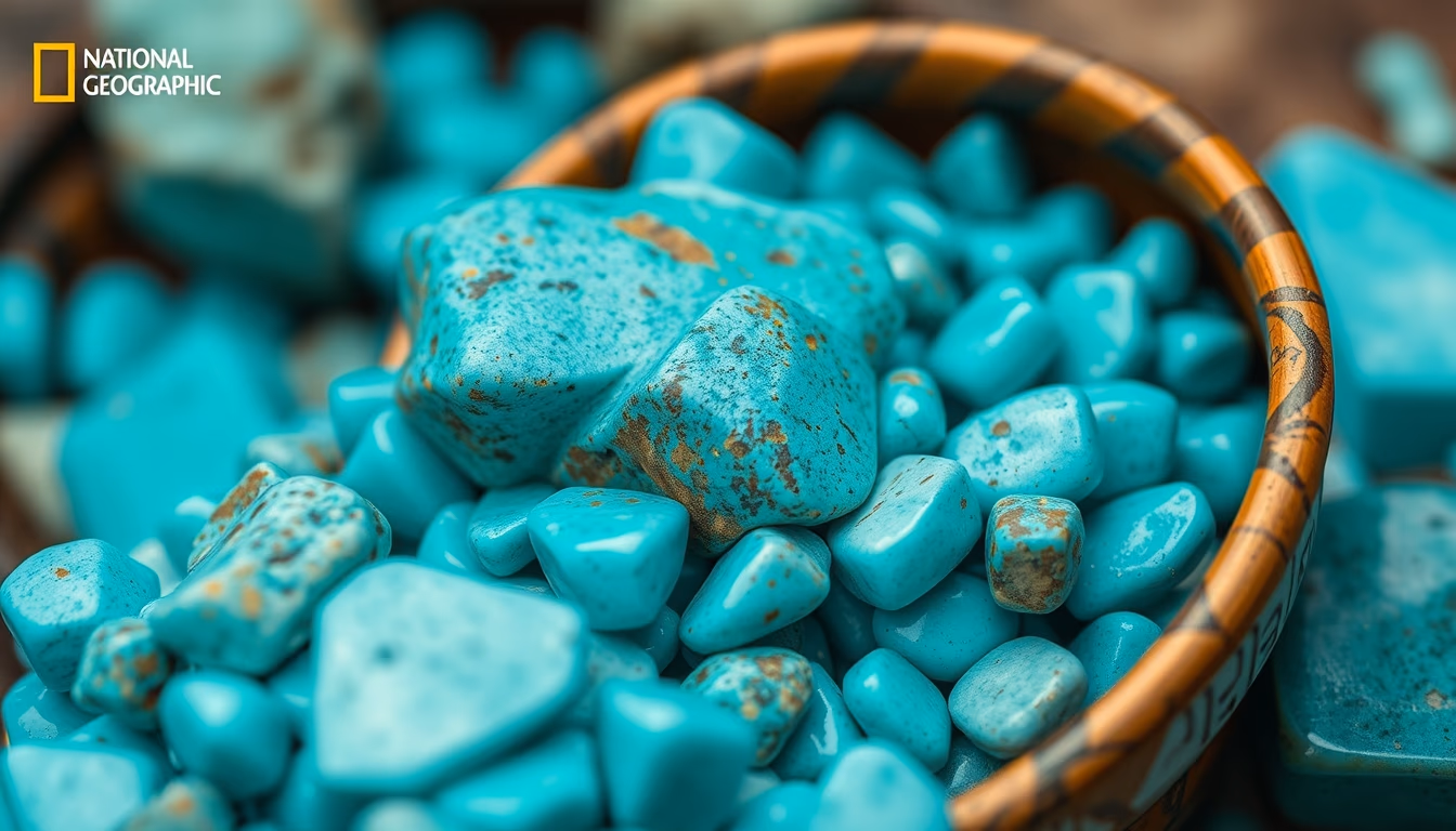 turquoise polished in editorial style