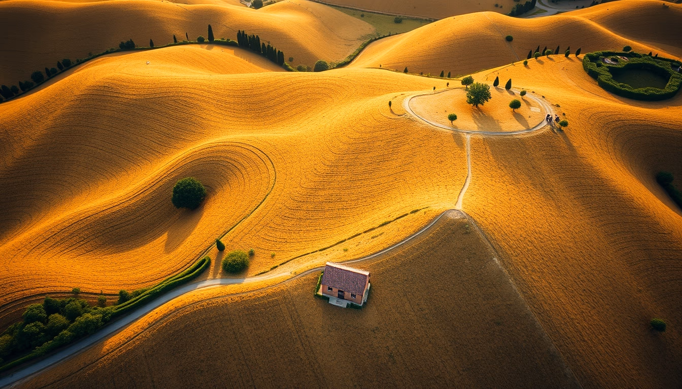 tuscany chianti hills in editorial style