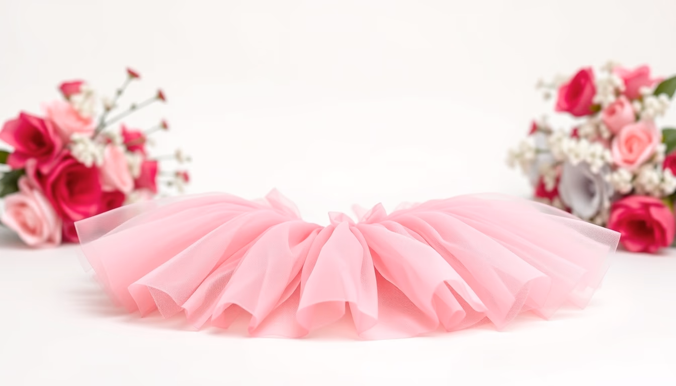 tutu pink delicate in editorial style