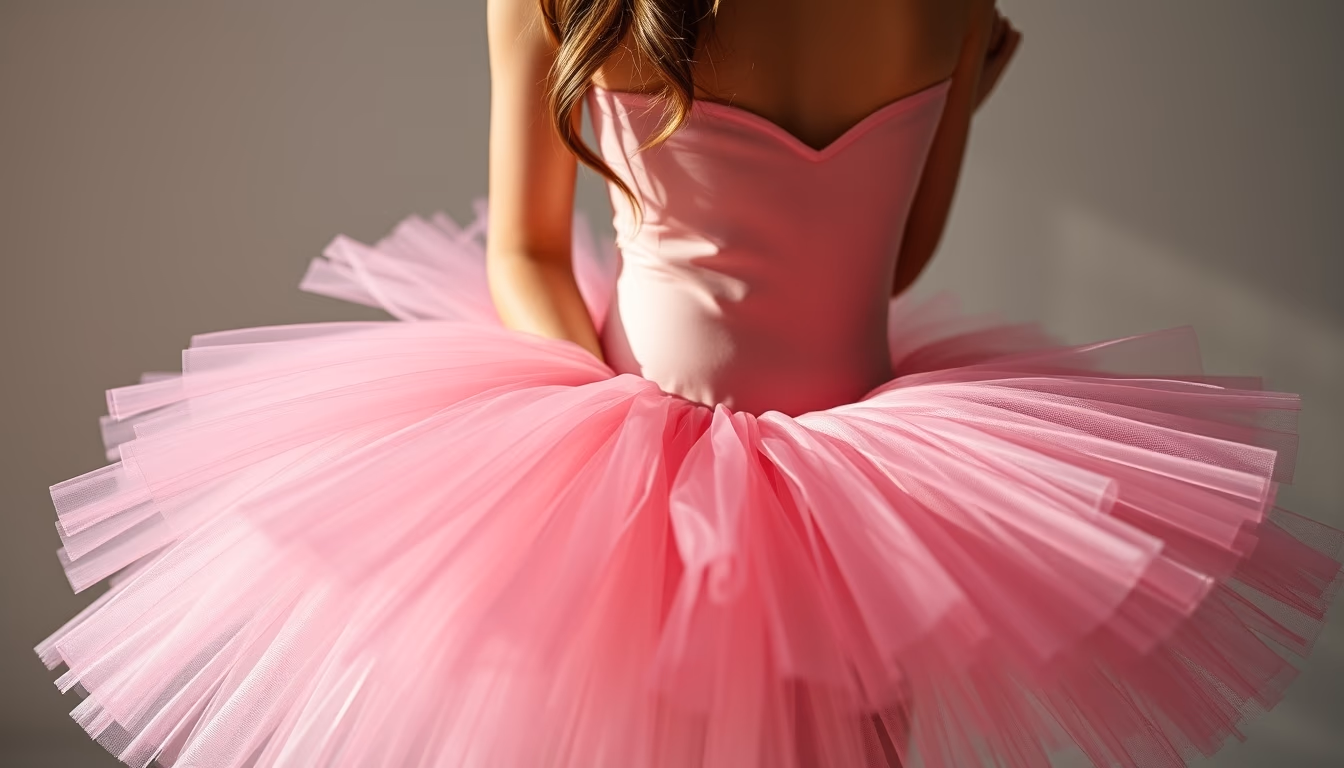 tutu pink delicate in editorial style
