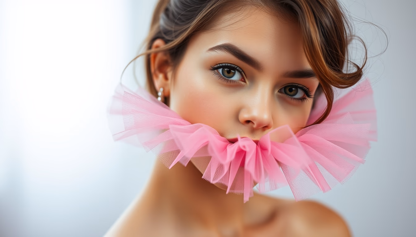 tutu pink delicate in editorial style