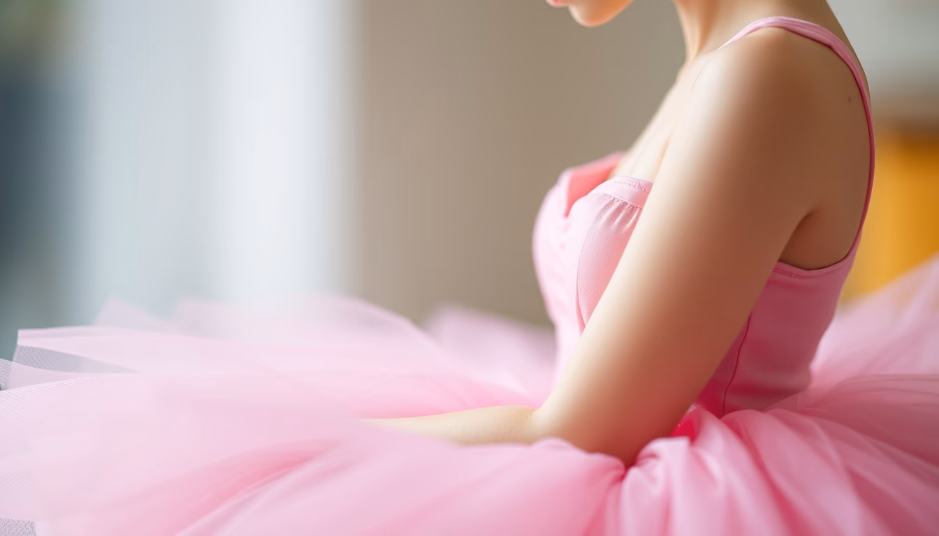 tutu pink delicate in editorial style