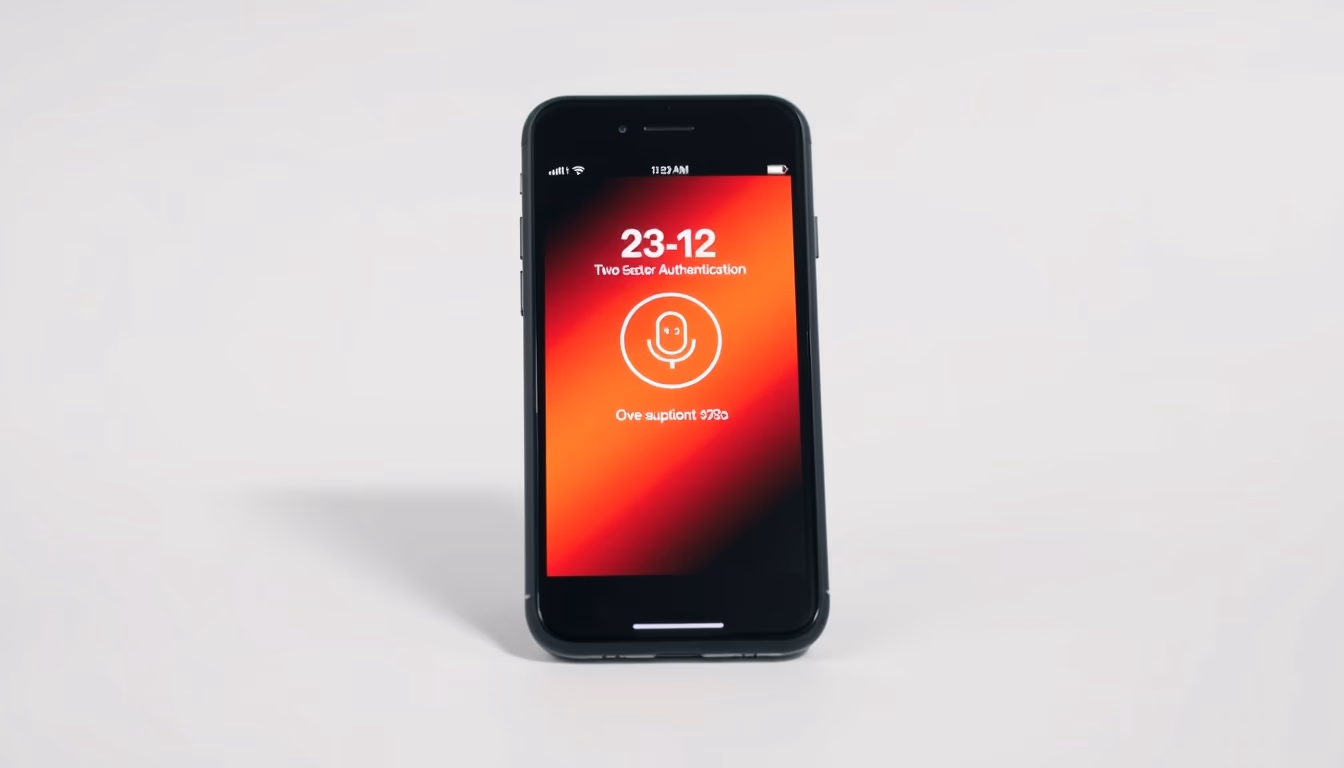 two factor authentication phone in editorial style