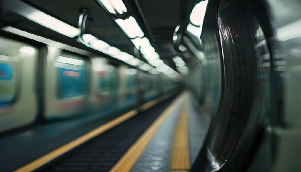 underground tube london in editorial style